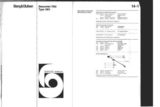 Bang and Olufsen Beocenter 7002 service manual PDF